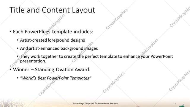 Title and Content presentation slide layout