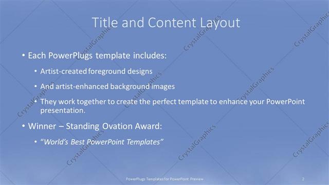 Title and Content presentation slide layout