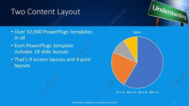 Two Content presentation slide layout