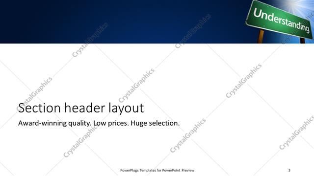 Section Header presentation slide layout