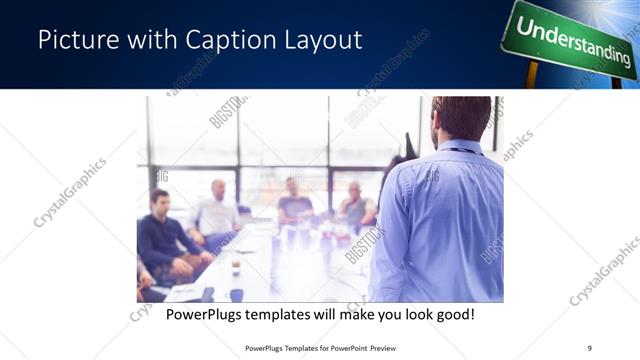 Picture with Caption presentation slide layout