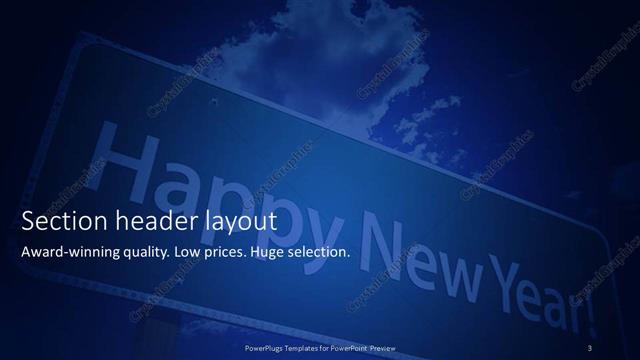 Section Header presentation slide layout
