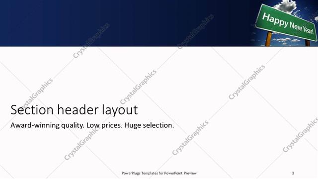 Section Header presentation slide layout