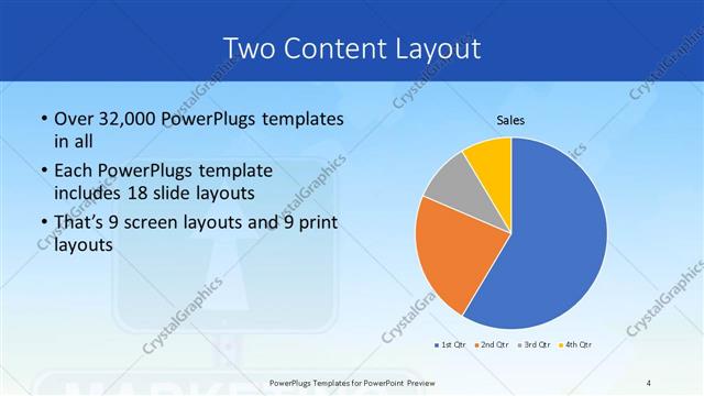Two Content presentation slide layout