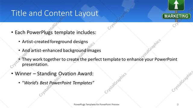 Title and Content presentation slide layout