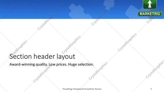 Section Header presentation slide layout