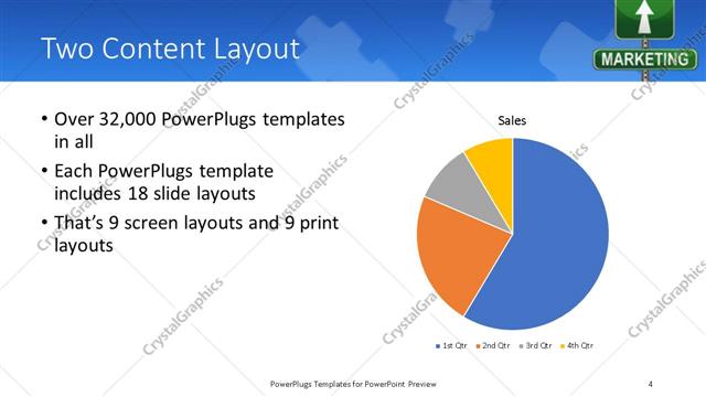Two Content presentation slide layout