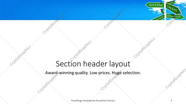 Section Header presentation slide layout