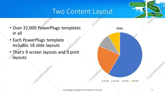 Two Content presentation slide layout
