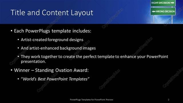 Title and Content presentation slide layout