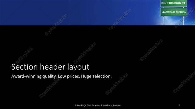Section Header presentation slide layout