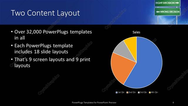 Two Content presentation slide layout