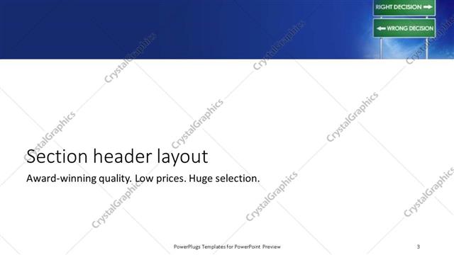 Section Header presentation slide layout