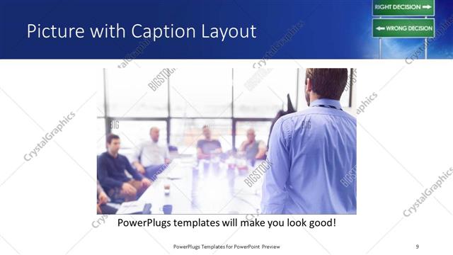 Picture with Caption presentation slide layout