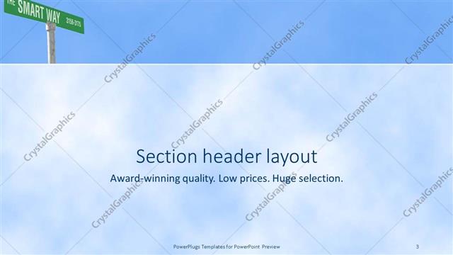 Section Header presentation slide layout