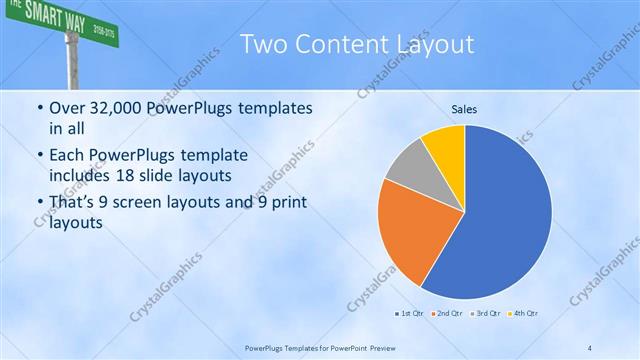 Two Content presentation slide layout