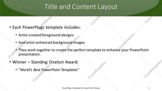 Title and Content presentation slide layout