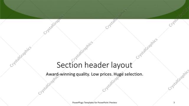 Section Header presentation slide layout