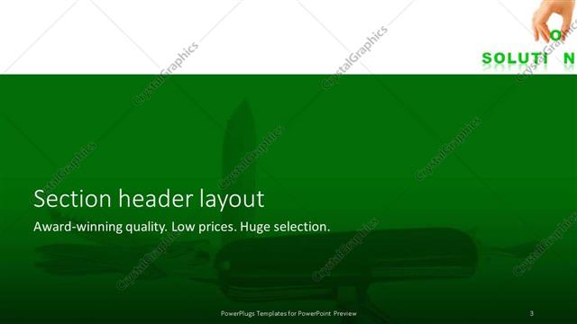 Section Header presentation slide layout