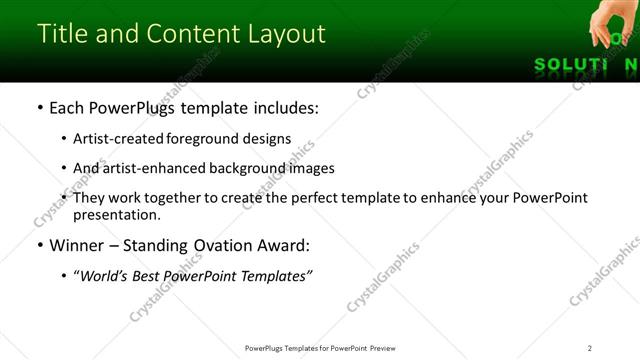 Title and Content presentation slide layout