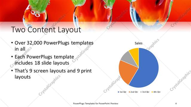 Two Content presentation slide layout