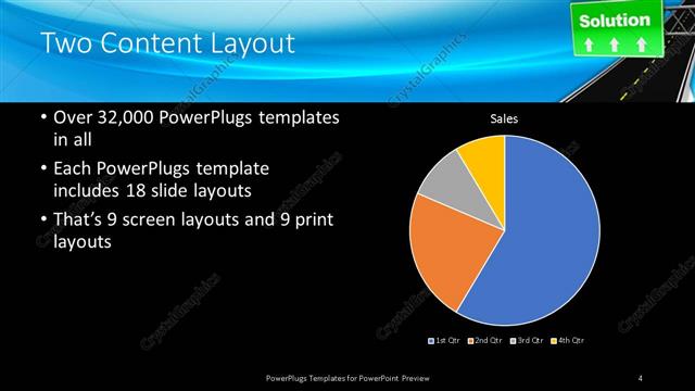 Two Content presentation slide layout