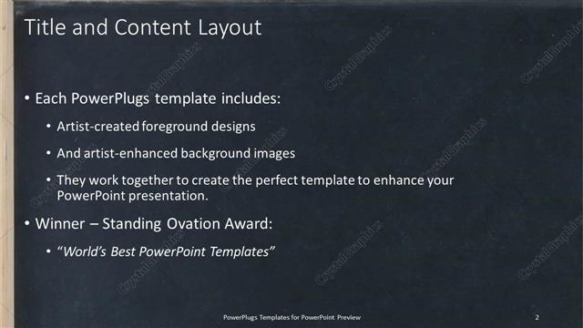 Title and Content presentation slide layout