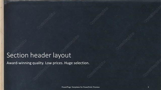 Section Header presentation slide layout