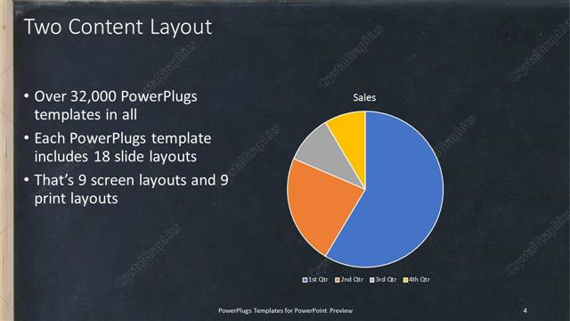 Two Content presentation slide layout