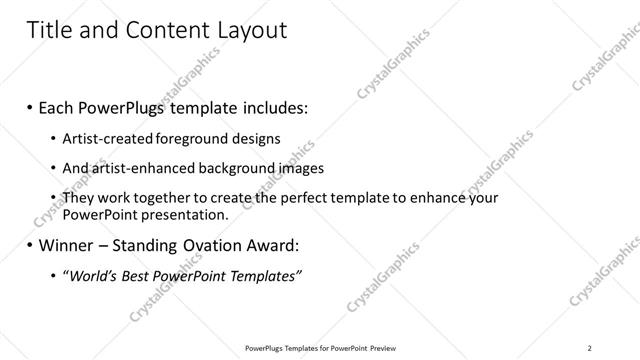 Title and Content presentation slide layout
