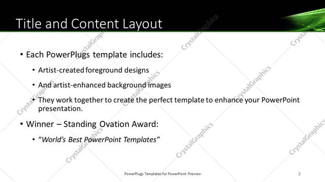 Title and Content presentation slide layout