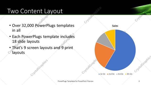 Two Content presentation slide layout
