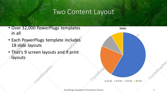 Two Content presentation slide layout
