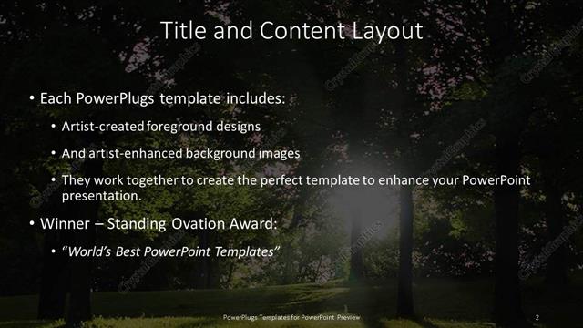 Title and Content presentation slide layout