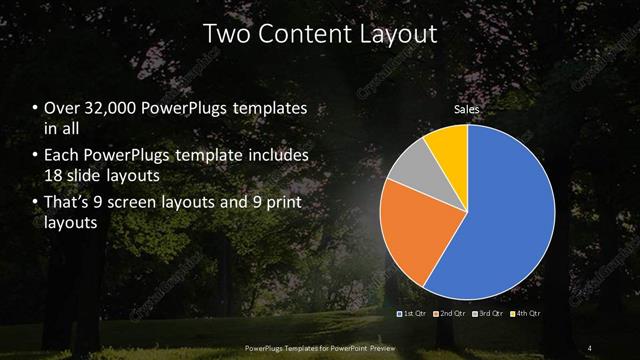 Two Content presentation slide layout