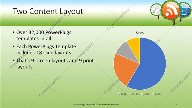Two Content presentation slide layout