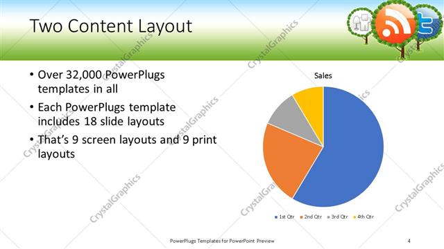 Two Content presentation slide layout