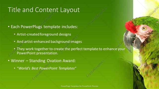 Title and Content presentation slide layout