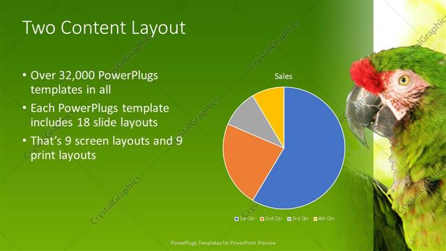 Two Content presentation slide layout