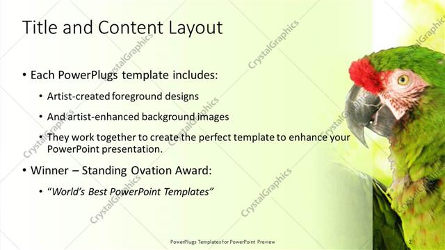 Title and Content presentation slide layout