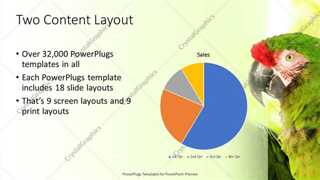 Two Content presentation slide layout