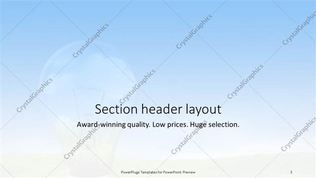 Section Header presentation slide layout