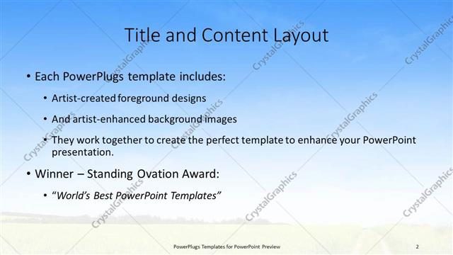 Title and Content presentation slide layout