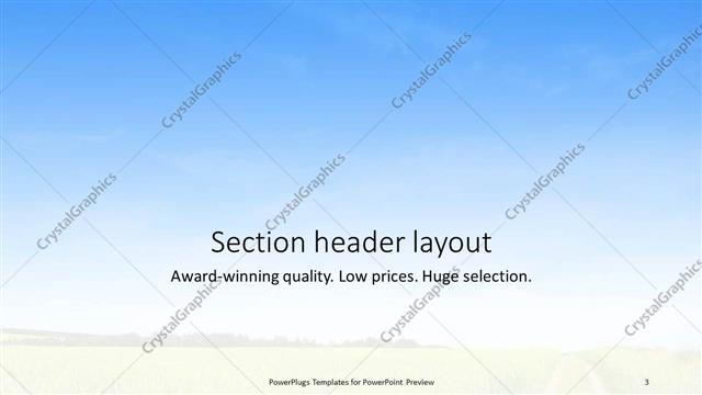 Section Header presentation slide layout