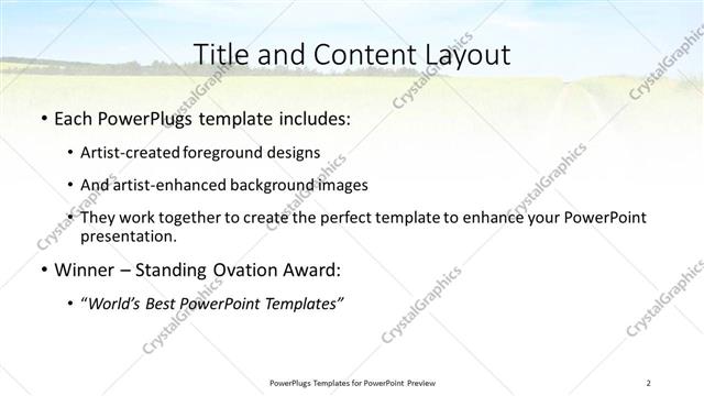 Title and Content presentation slide layout