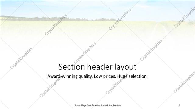 Section Header presentation slide layout