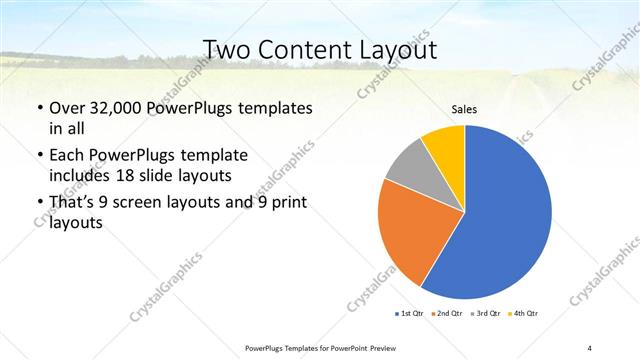 Two Content presentation slide layout