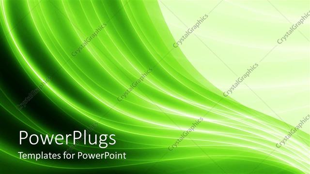  Presentation with green lines - Green wave like lines with different shades of green