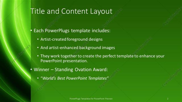 Title and Content presentation slide layout