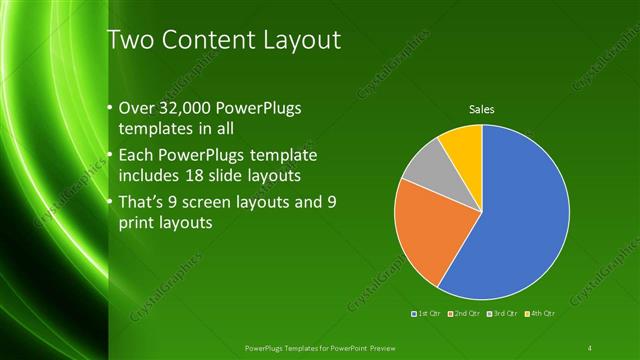 Two Content presentation slide layout
